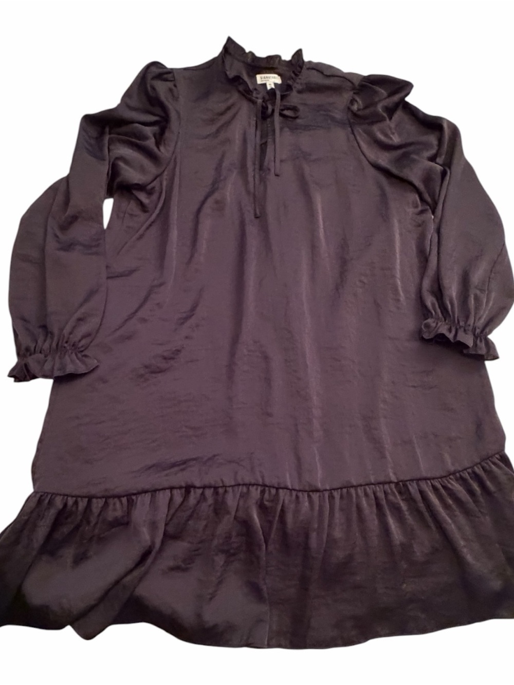 Reitmans long-sleeve black babydoll tunic dress-Size XL